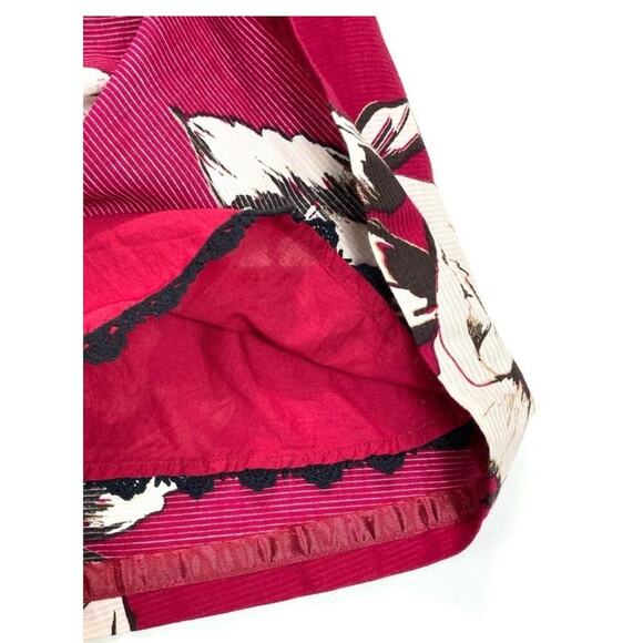 Maeve by Anthropologie Women's Red Floral Print Dagmar collared Dress Size 4 - Picture 11 of 11
